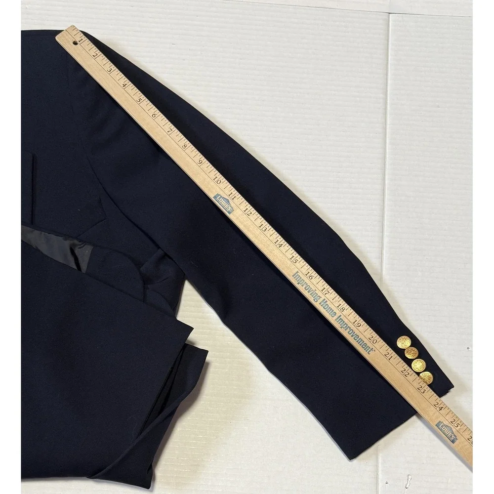 LL Bean‎ - Men's Navy Blue Blazer Sport Coat - Gold Buttons Classic - 40 Regular